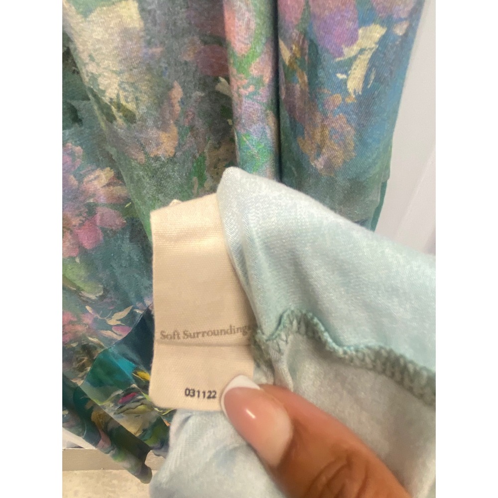 Soft Surroundings Maxi Dress Medium Floral Boho Artsy Romantic Cottage Stretch - Picture 5 of 6